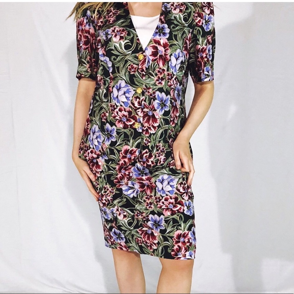 1980’S Floral Skirt Set 🌸💜